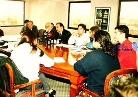 Conferencia de prensa de dirigentes nacionales