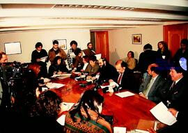 Conferencia de prensa de dirigentes