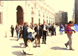 Dirigentes nacionales en ex Congreso Nacional en Santiago