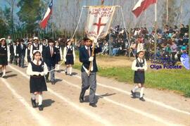 Estudiantes en desfile