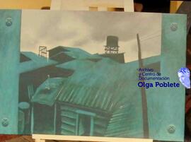 Fotografía de pintura en exposición